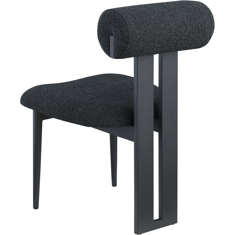 Meridian Furniture Dario Black Boucle Fabric Dining Chair (Set of 2)