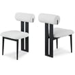 Meridian Furniture Dario Cream Boucle Fabric Dining Chair (Set of 2)