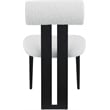 Meridian Furniture Dario Cream Boucle Fabric Dining Chair (Set of 2)