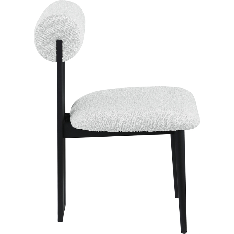 Meridian Furniture Dario Cream Boucle Fabric Dining Chair (Set of 2)