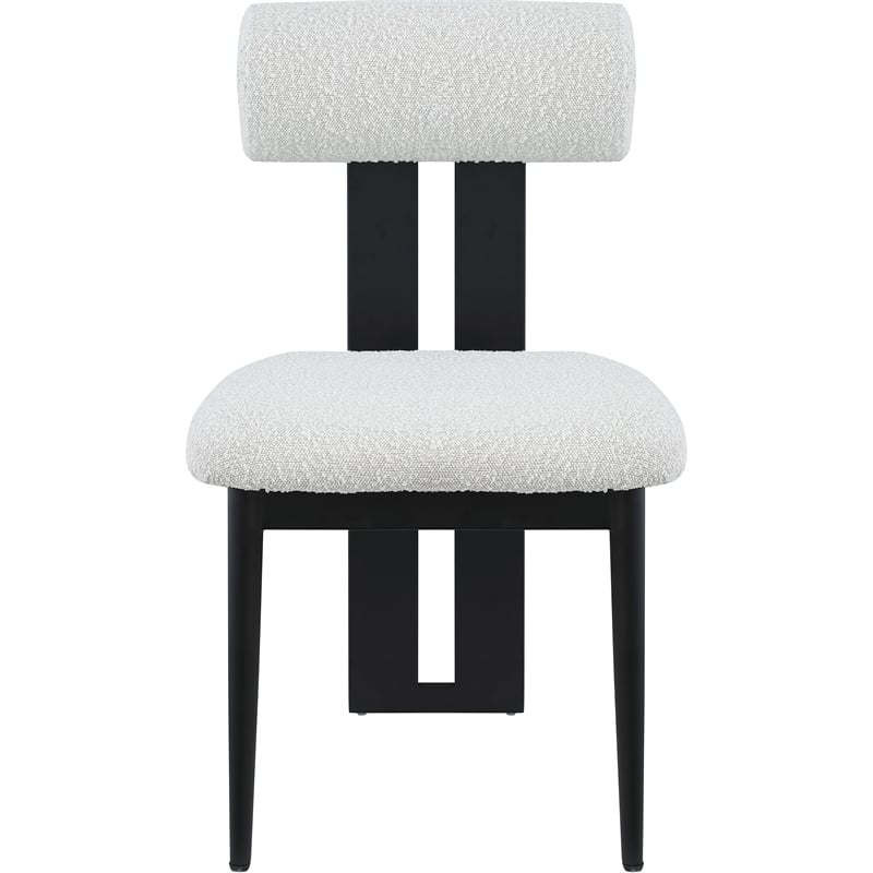 Meridian Furniture Dario Cream Boucle Fabric Dining Chair (Set of 2)