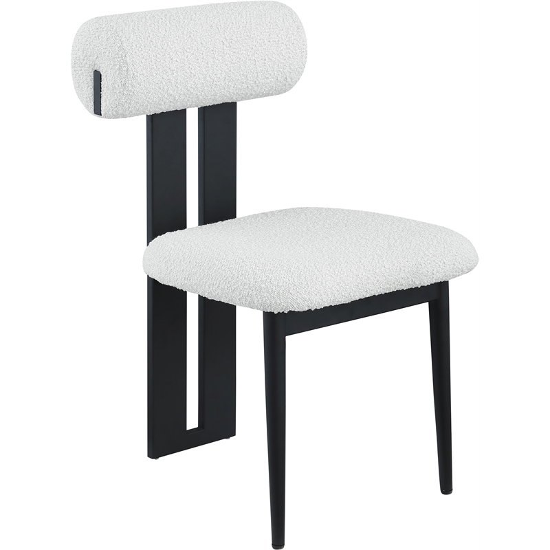 Meridian Furniture Dario Cream Boucle Fabric Dining Chair (Set of 2)