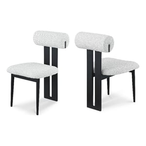 Meridian Furniture Dario Cream Boucle Fabric Dining Chair (Set of 2)