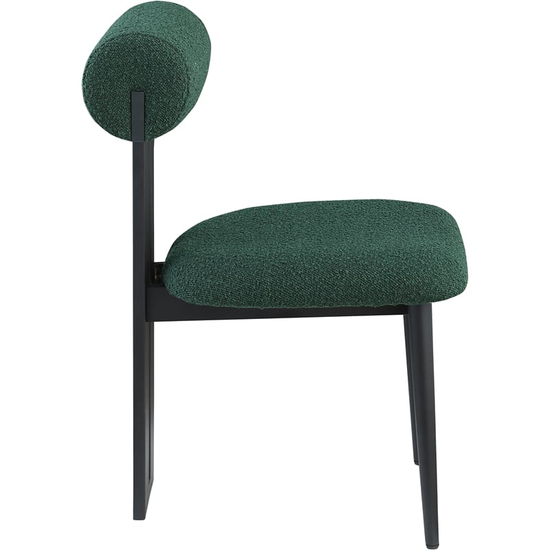 Meridian Furniture Dario Green Boucle Fabric Dining Chair (Set of 2)
