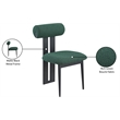 Meridian Furniture Dario Green Boucle Fabric Dining Chair (Set of 2)