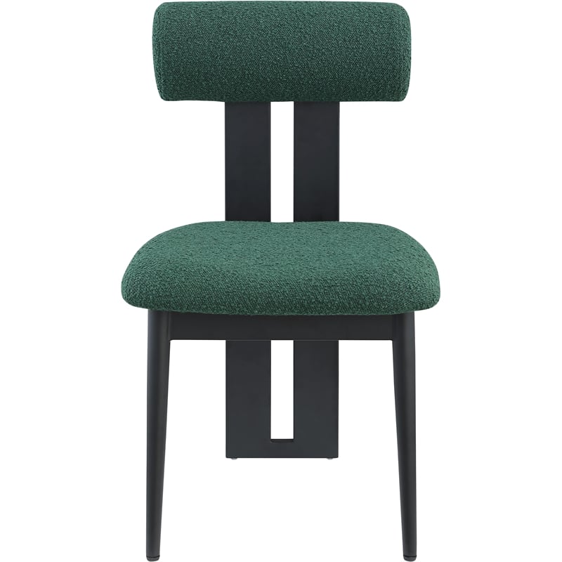 Meridian Furniture Dario Green Boucle Fabric Dining Chair (Set of 2)