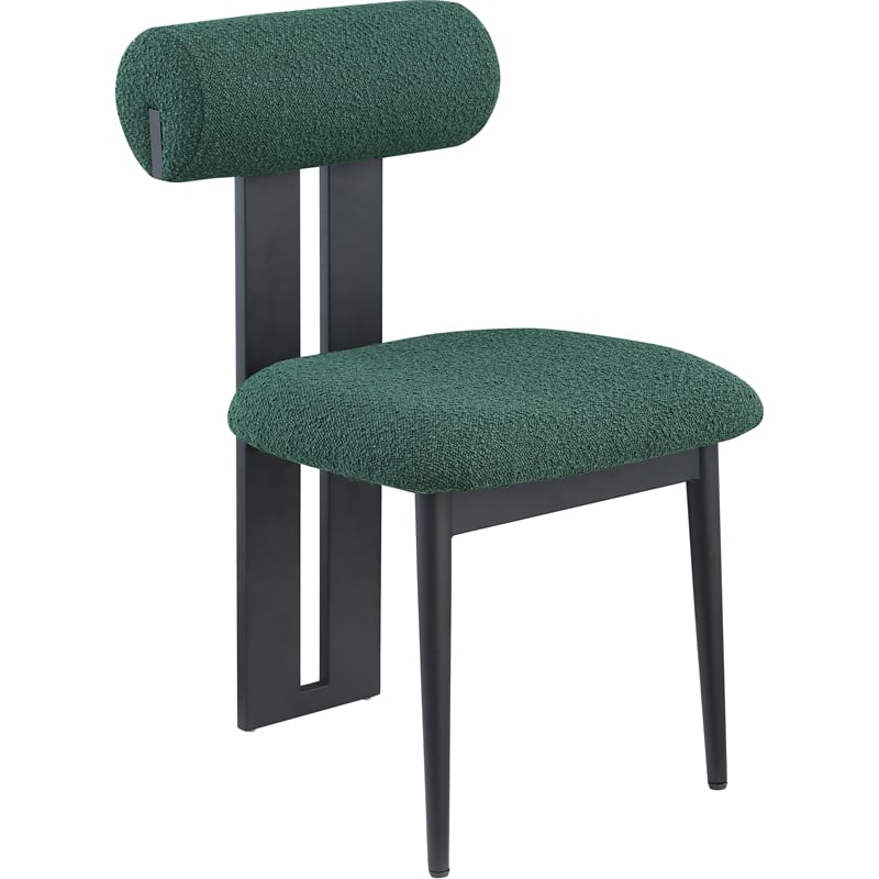 Meridian Furniture Dario Green Boucle Fabric Dining Chair (Set of 2)