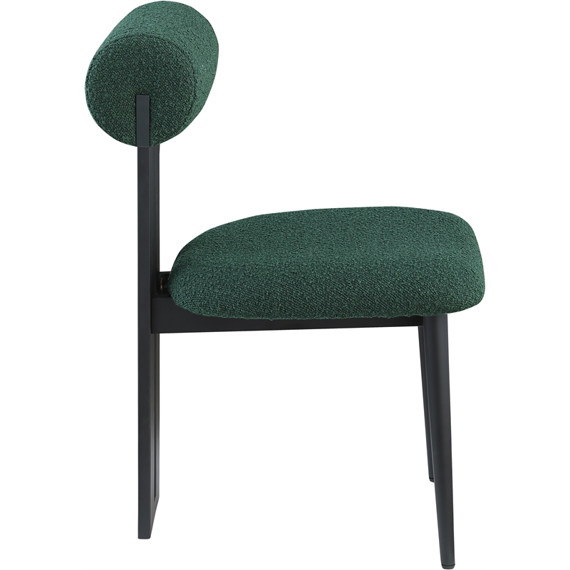 Meridian Furniture Dario Green Boucle Fabric Dining Chair (Set of 2)