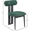 Meridian Furniture Dario Green Boucle Fabric Dining Chair (Set of 2)
