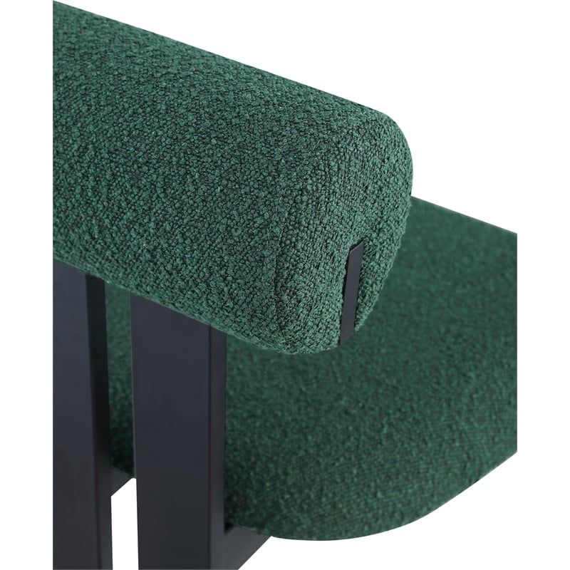Meridian Furniture Dario Green Boucle Fabric Dining Chair (Set of 2)