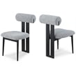 Meridian Furniture Dario Grey Boucle Fabric Dining Chair (Set of 2)