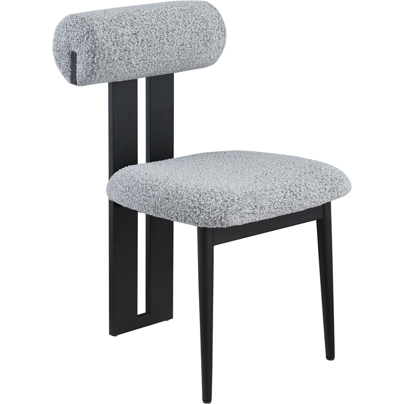 Meridian Furniture Dario Grey Boucle Fabric Dining Chair (Set of 2)