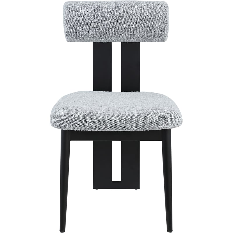 Meridian Furniture Dario Grey Boucle Fabric Dining Chair (Set of 2)