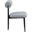 Meridian Furniture Dario Grey Boucle Fabric Dining Chair (Set of 2)