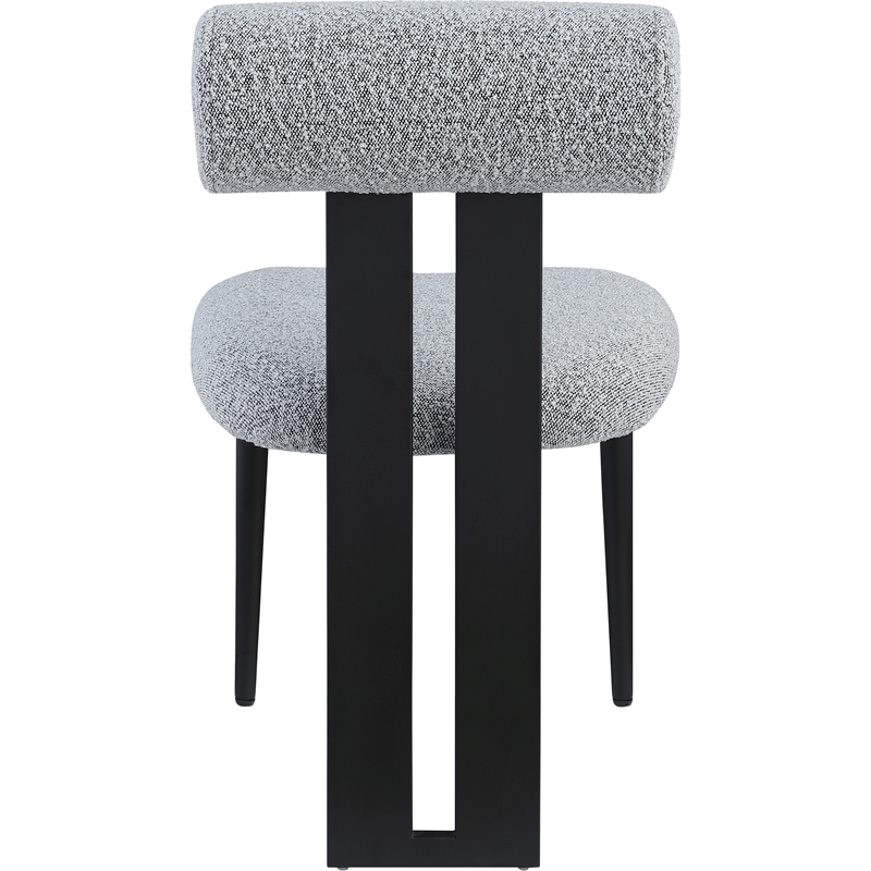 Meridian Furniture Dario Grey Boucle Fabric Dining Chair (Set of 2)