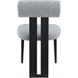 Meridian Furniture Dario Grey Boucle Fabric Dining Chair (Set of 2)