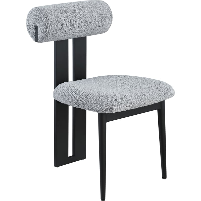 Meridian Furniture Dario Grey Boucle Fabric Dining Chair (Set of 2)