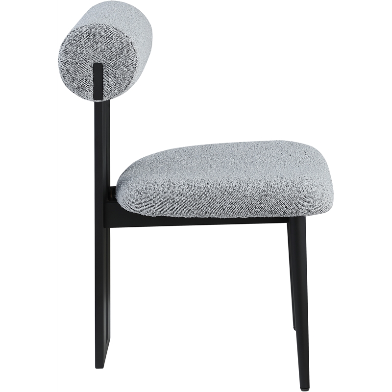 Meridian Furniture Dario Grey Boucle Fabric Dining Chair (Set of 2)