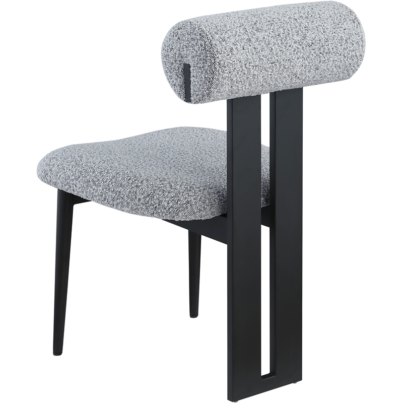 Meridian Furniture Dario Grey Boucle Fabric Dining Chair (Set of 2)