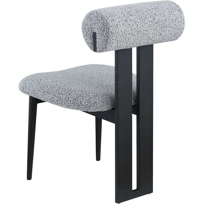 Meridian Furniture Dario Grey Boucle Fabric Dining Chair (Set of 2)