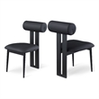 Meridian Furniture Dario Black Vegan Leather Dining Chair (Set of 2)