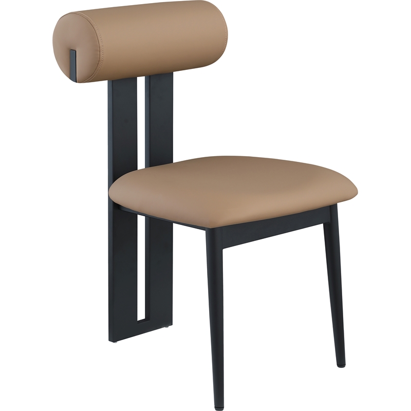 Meridian Furniture Dario Tan Vegan Leather Dining Chair (Set of 2)