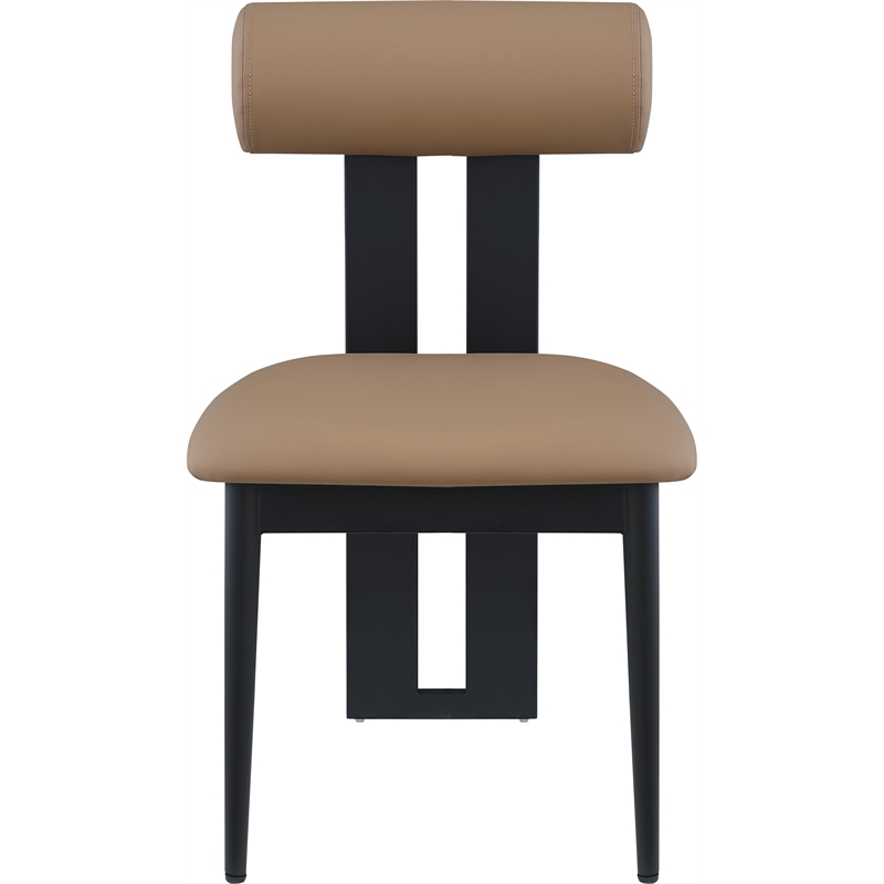 Meridian Furniture Dario Tan Vegan Leather Dining Chair (Set of 2)