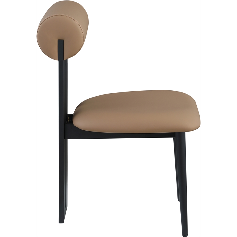 Meridian Furniture Dario Tan Vegan Leather Dining Chair (Set of 2)