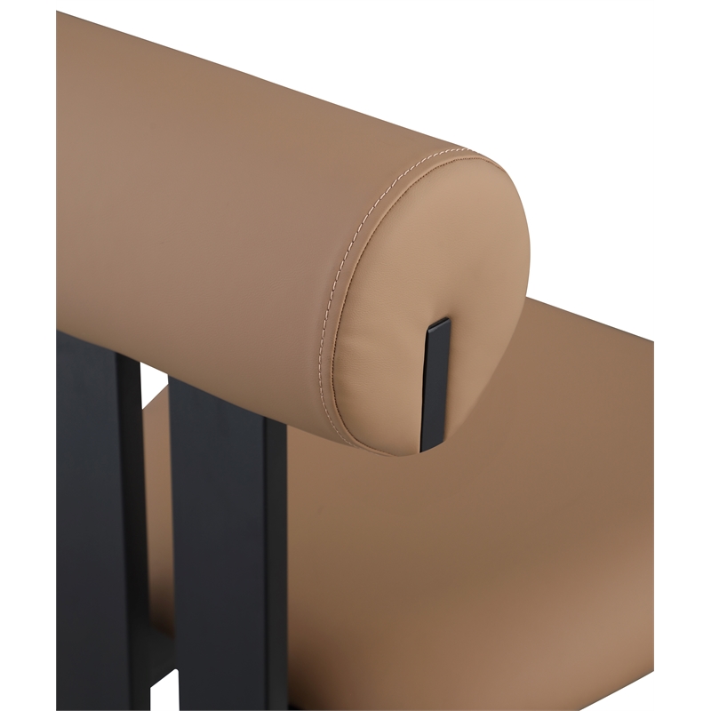 Meridian Furniture Dario Tan Vegan Leather Dining Chair (Set of 2)