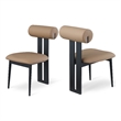 Meridian Furniture Dario Tan Vegan Leather Dining Chair (Set of 2)