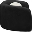 Meridian Furniture Kali Black Faux Shearling Teddy Fabric Chair