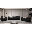 Meridian Furniture Kali Black Faux Shearling Teddy Fabric Chair