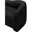 Meridian Furniture Kali Black Faux Shearling Teddy Fabric Chair
