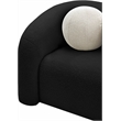 Meridian Furniture Kali Black Faux Shearling Teddy Fabric Chair