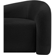 Meridian Furniture Kali Black Faux Shearling Teddy Fabric Chair