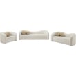 Meridian Furniture Kali Cream Faux Shearling Teddy Fabric Loveseat