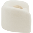 Meridian Furniture Kali Cream Faux Shearling Teddy Fabric Loveseat