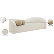 Meridian Furniture Kali Cream Faux Shearling Teddy Fabric Sofa