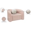Meridian Furniture Kali Pink Faux Shearling Teddy Fabric Chair