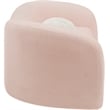 Meridian Furniture Kali Pink Faux Shearling Teddy Fabric Loveseat
