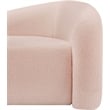 Meridian Furniture Kali Pink Faux Shearling Teddy Fabric Loveseat
