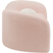 Meridian Furniture Kali Pink Faux Shearling Teddy Fabric Loveseat