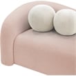 Meridian Furniture Kali Pink Faux Shearling Teddy Fabric Loveseat