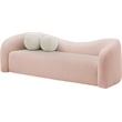 Meridian Furniture Kali Pink Faux Shearling Teddy Fabric Sofa