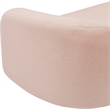 Meridian Furniture Kali Pink Faux Shearling Teddy Fabric Sofa