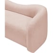Meridian Furniture Kali Pink Faux Shearling Teddy Fabric Sofa