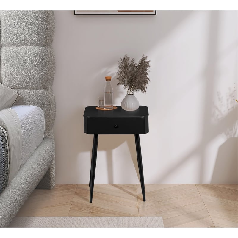 Meridian Furniture Rylan Black Metal Night Stand