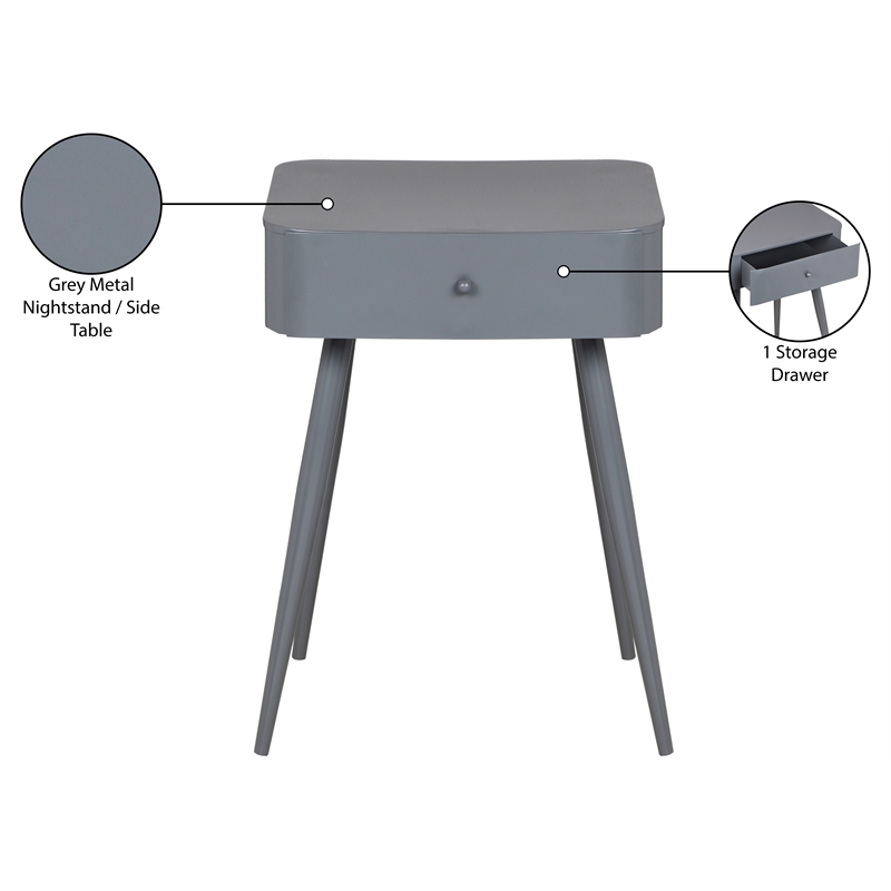 Meridian Furniture Rylan Grey Night Stand
