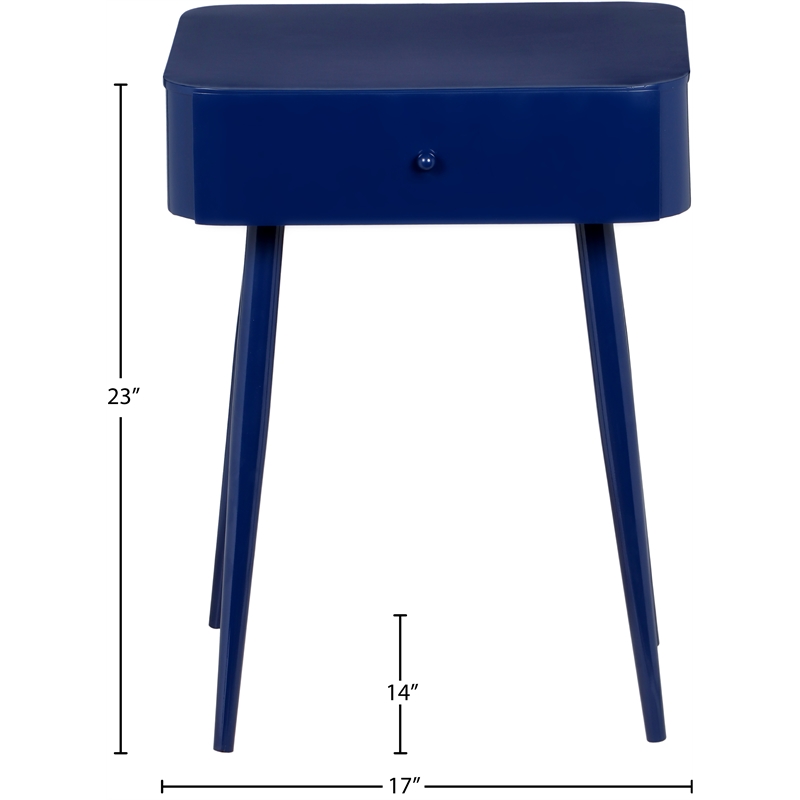 Meridian Furniture Rylan Navy Metal Night Stand