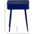 Meridian Furniture Rylan Navy Metal Night Stand